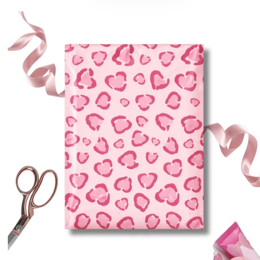 20 Pink Leopard Print (14 x 19) Poly Mailers